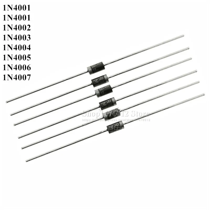 

Прямой выпрямительный диод 1N4001/1N4002/1N4003/1N4004/1N4005/1N4007, DO-41, 100 шт./партия