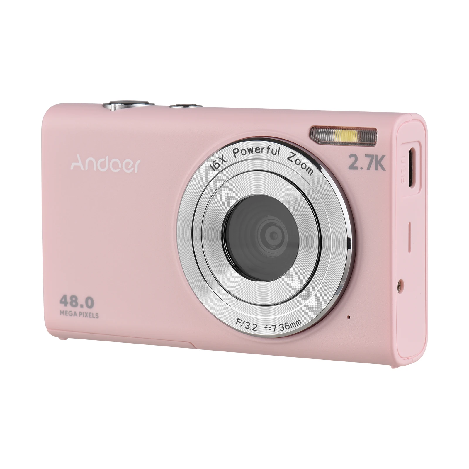 

Andoer Digital Camera 2.7K 48MP 16X Zoom Video Camcorder Auto Focus Anti-shake Face Detacting Built-in LED Light with Carry Bag