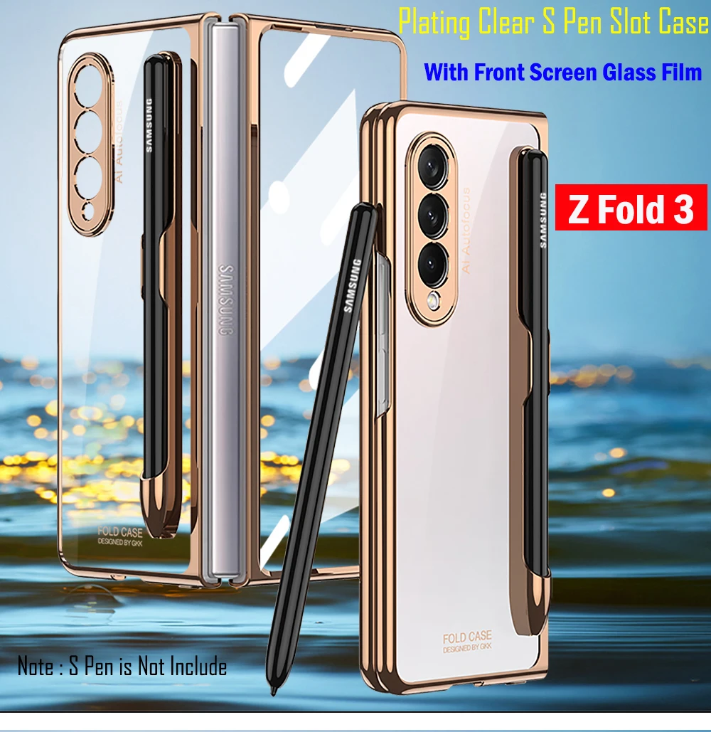 

Прозрачный чехол с S-образным слотом для ручки, для Samsung Galaxy Z Fold 3
