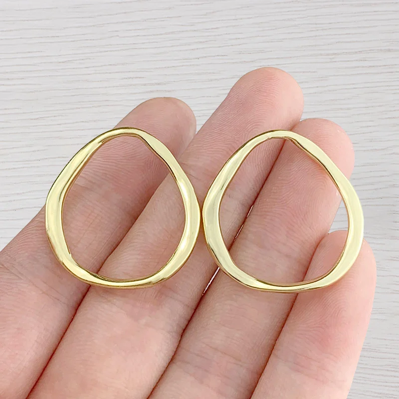 

15pcs Gold Tone Color Geometry Open Hollow Charms Pendants Connectors For DIY Earrings Jewelry Making Accessories