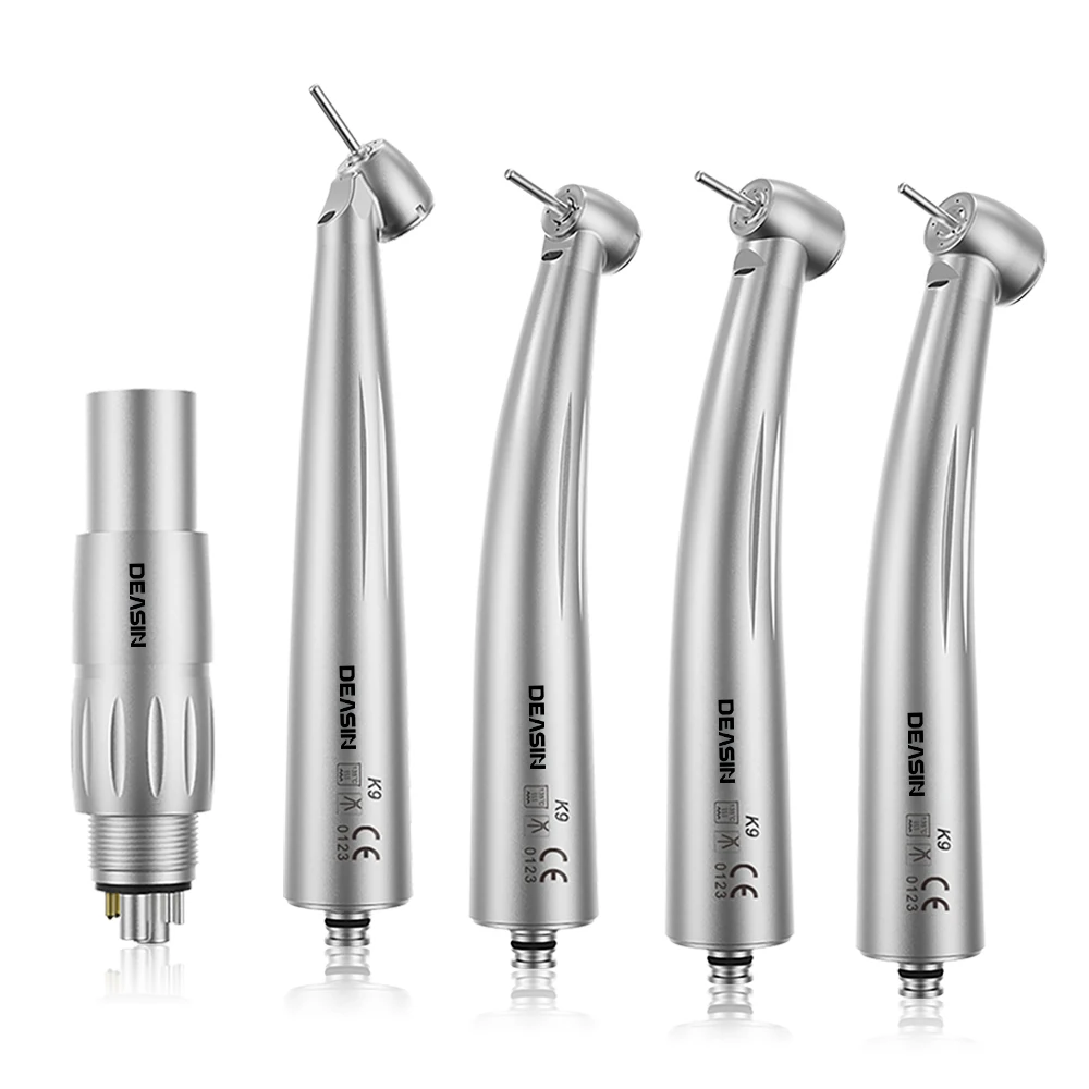 

Dental Optical Fiber LED Turbine High Speed Handpiece 4 Water Spray compatible N type quick coupling