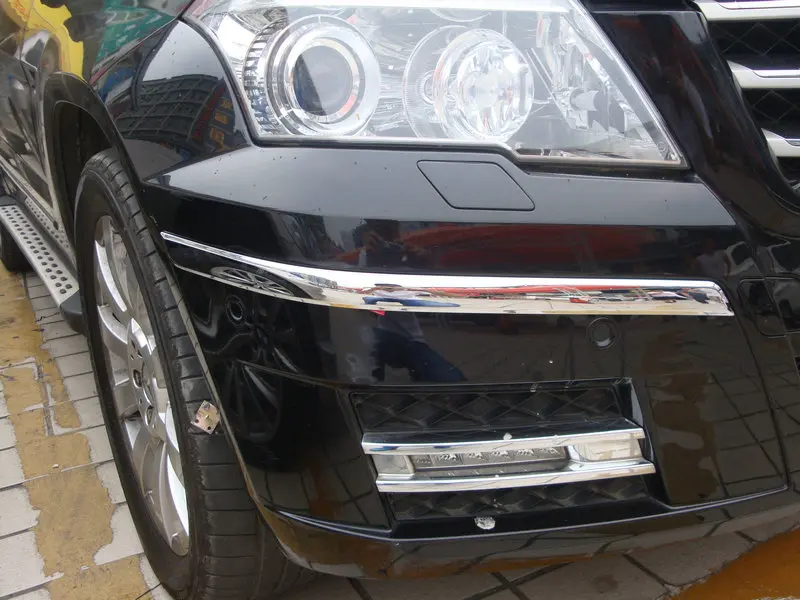 

Для Mercedes Benz X204 GLK Class GLK260 GLK300 GLK350 2009-2015 ABS хром передний задний бампер головка хвостовая угловая полоса