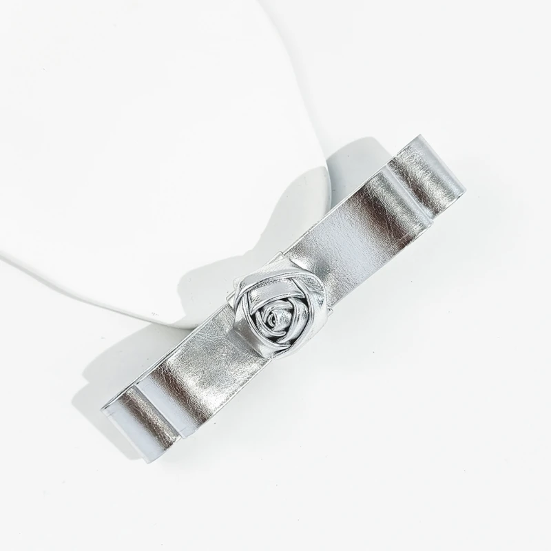 Заколки для волос с бантиками серебряные балетные банты 2000-х годов плоские