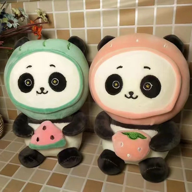 

25CM-35CM Plush Doll Fruit Panda Plush Toy Stuffed PP Cotton for Kids Gifts