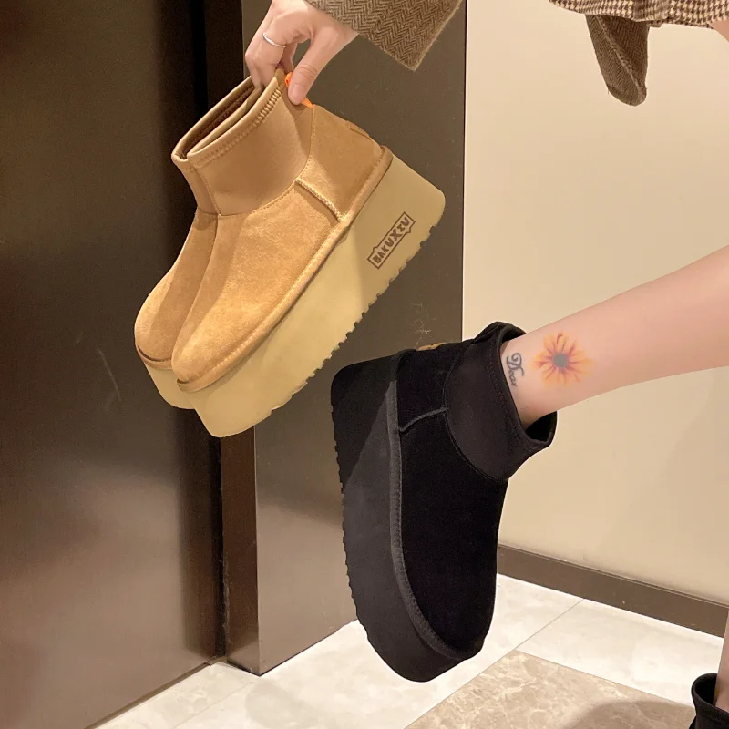 Зимние классические женские кожаные модные дизайнерские непромокаемые