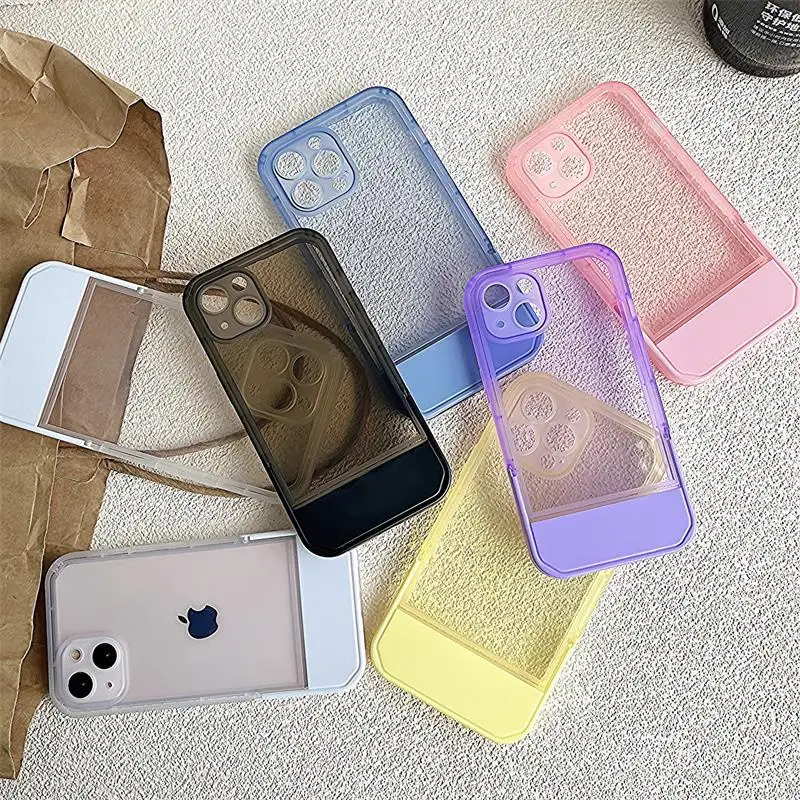 Прозрачный Мягкий противоударный чехол cindy с подставкой для крепления стула iphone