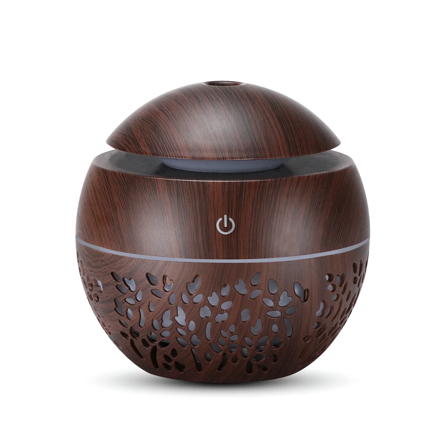 

USB Humidifier Aroma Essential Oil Diffuser Mist Air Purifier Single Room Humidifiers Dark Wood Grain
