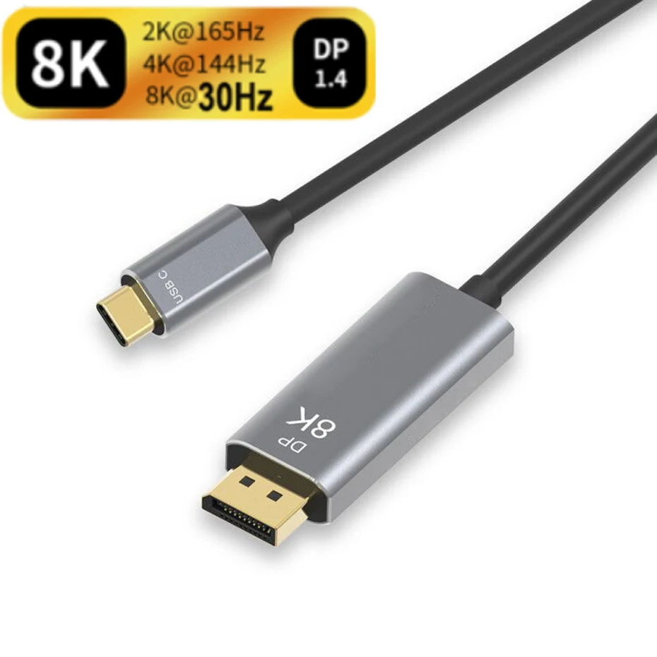 144 Гц Thunderbolt 3 USB-C Displayport 1 4 кабель 8K 30 4K для MacBook Pro/Air iMac iPad Pro 2020 XPS Galaxy S20/S10 |