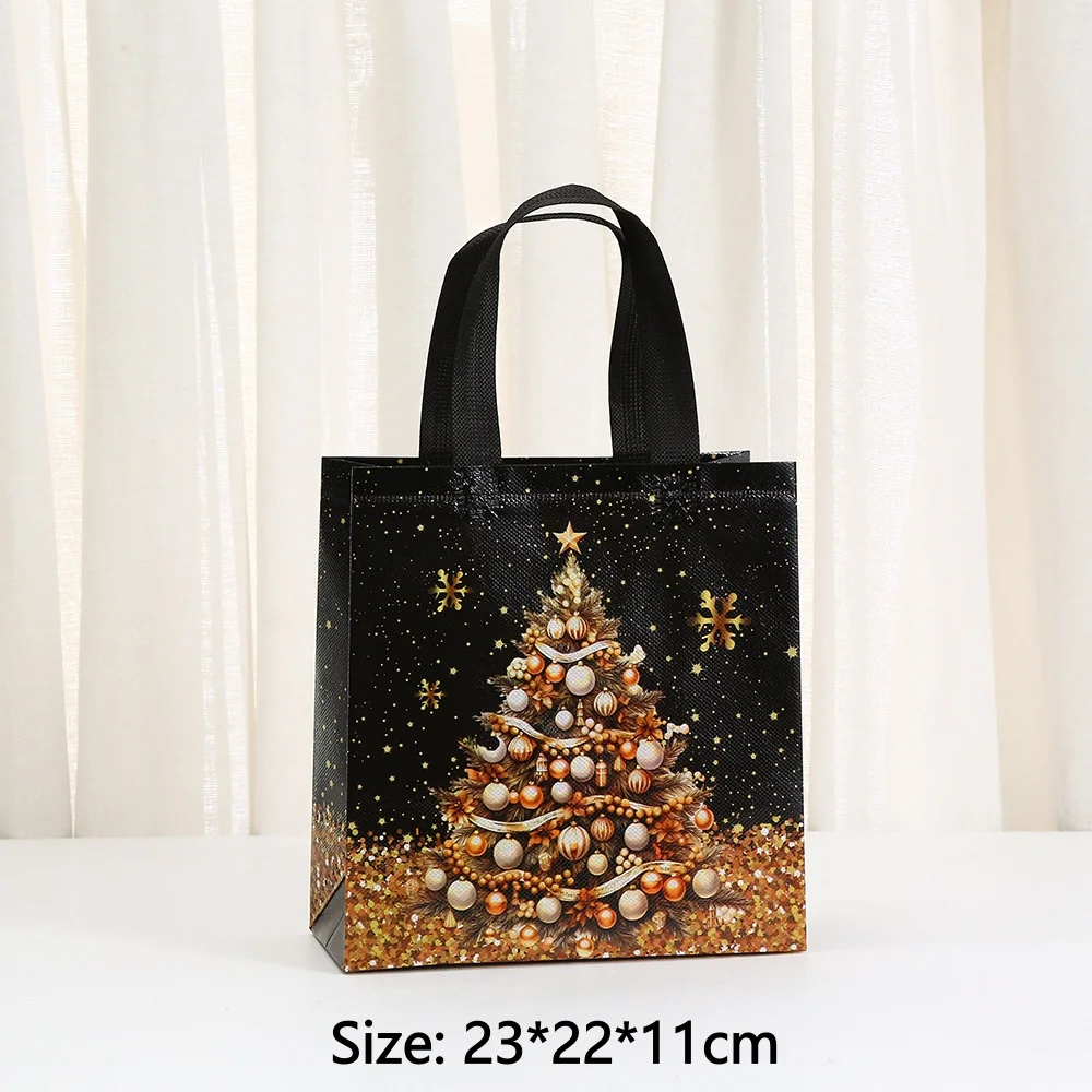 

Рождественская сумка-тоут, нетканое полотно, мультяшный принт