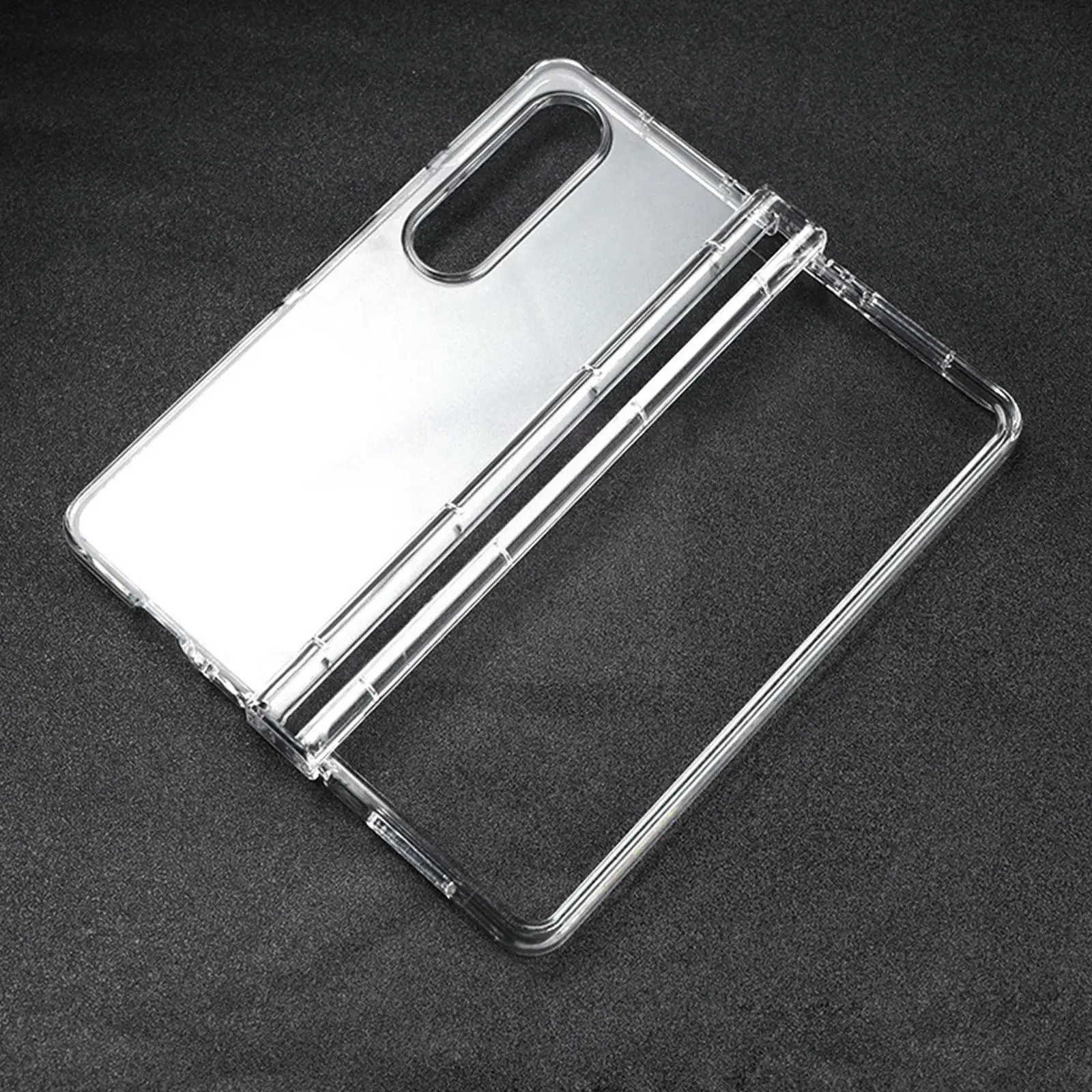 Ultra Thin All-inclusive Pc Transparent Hinged Phone Case For Samsung Galaxy Z Fold 4 5G With Slide Pen Slot Shockproof Cov N8U1