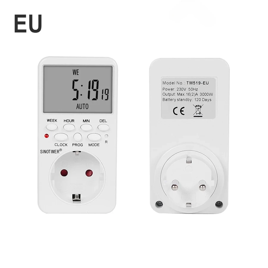 

SINOTIMER Программируемый таймер розетки 220В
