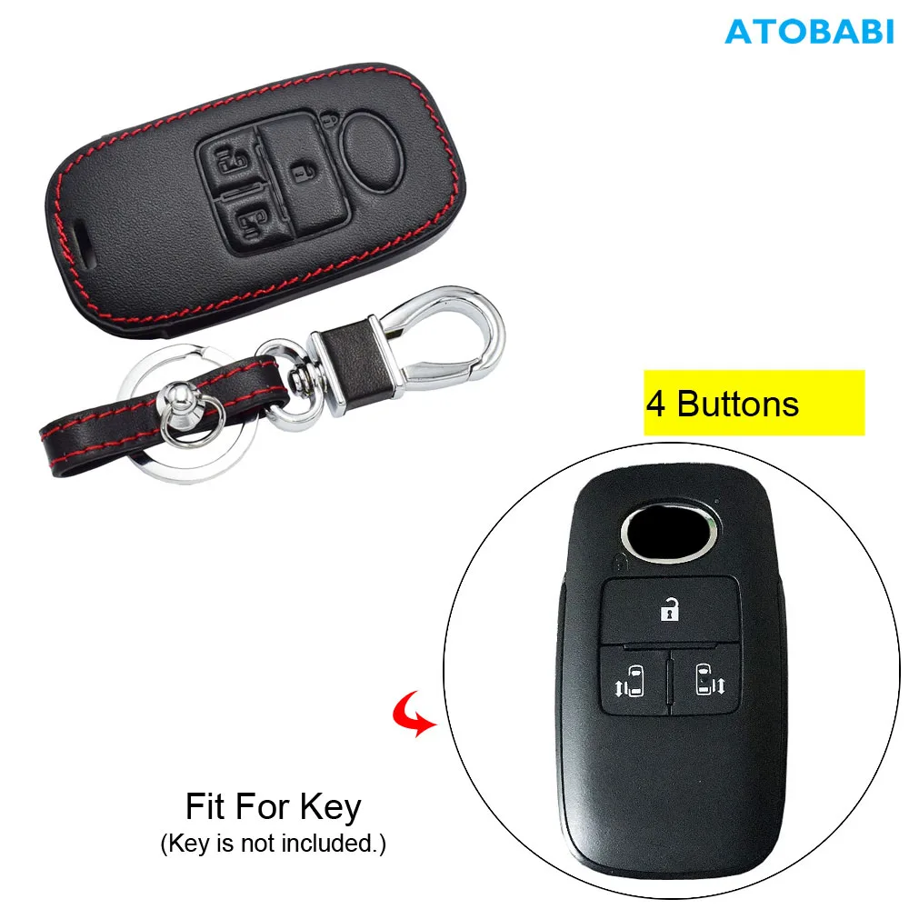 

Кожаный чехол для автомобильного ключа, чехлы с дистанционным управлением, аксессуары для дайхатсу, Танто, LA650S, Sparky, Toyota Raize, вместительный резиновый бак для Subaru 2023