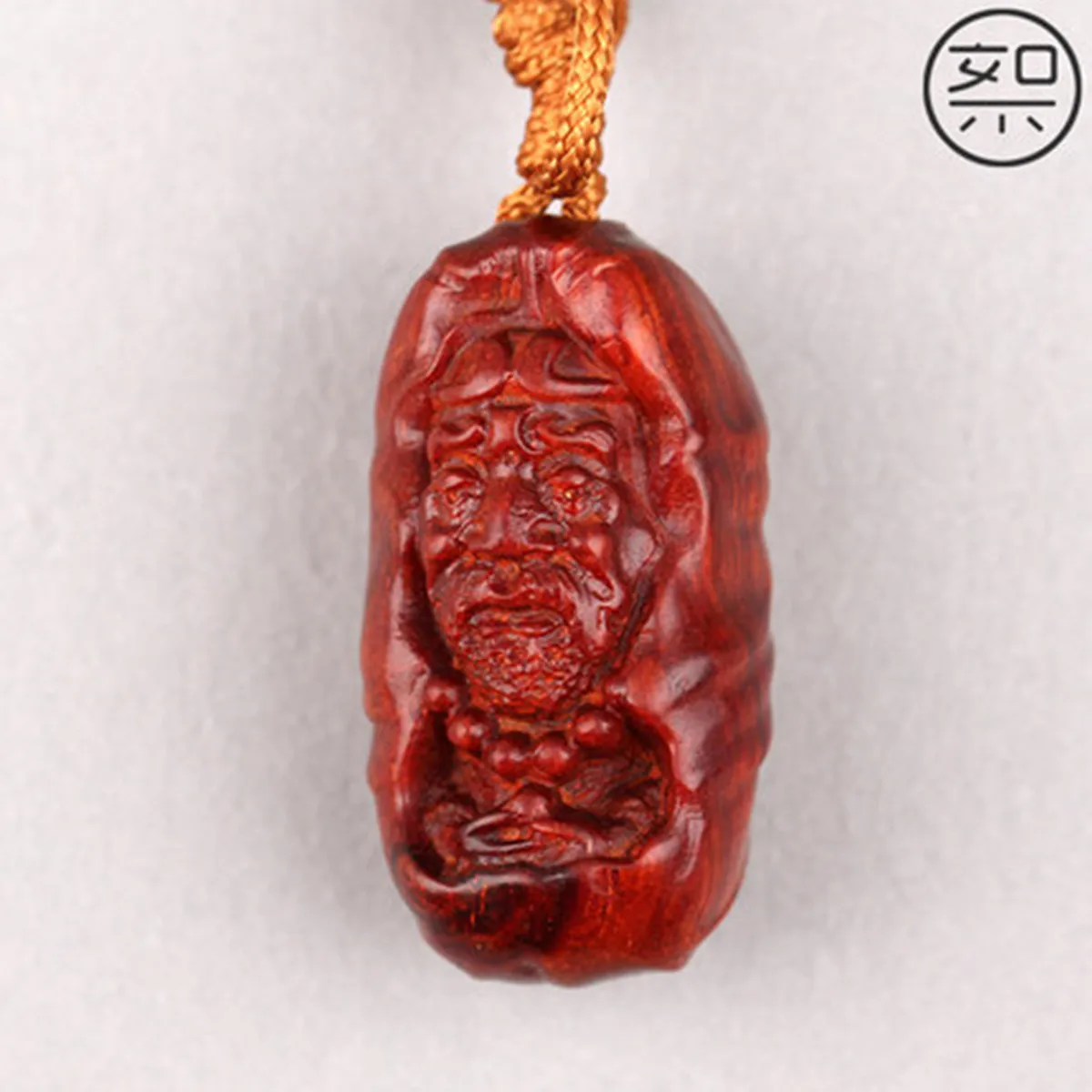 Exquisite small leaf red sandalwood Tang Monk Sun Wukong wood carving keychain pendant
