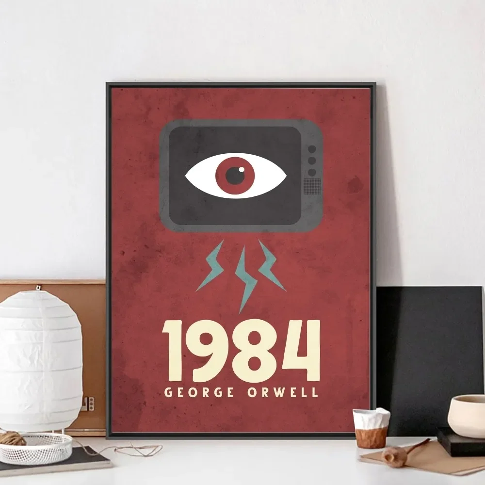 Плакат Джорджа Оруэлла 1984 Размер A3/A4 Современный Стиль HD Качественный Бумажный
