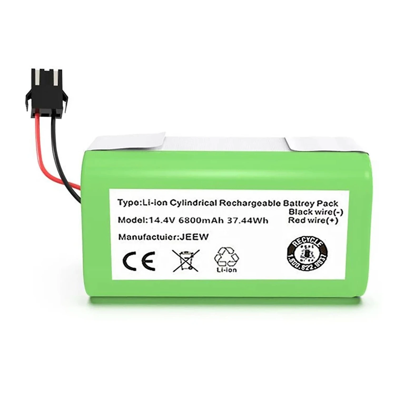 

4S1P 14.4V 6800mAh Li-ion Battery for Conga Excellence 990 1090 Ecovacs Deebot N79S N79 DN622 Eufy Robovac 11 11S 12 35C X500
