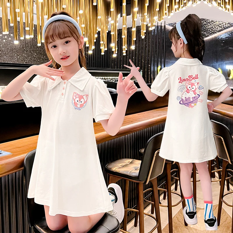 Однотонное летнее женское платье с мультяшной лисой короткая юбка для тенниса