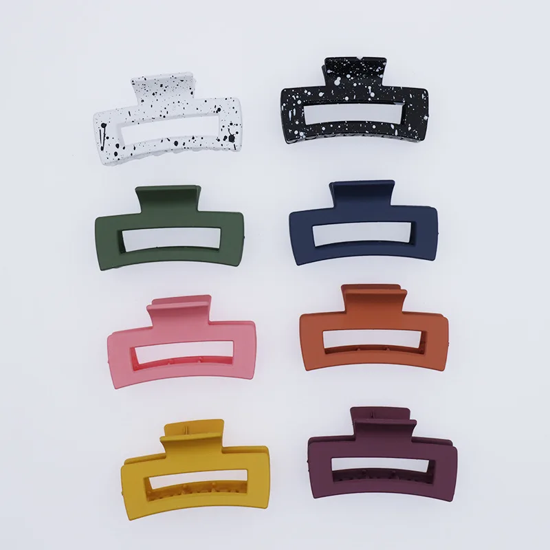 

Hair Claw Frosted Medium Square Hair Clip on The Back of The Head Hair Clip Bathing Ponytail Clip Female Hairpin Matte Claw Clip