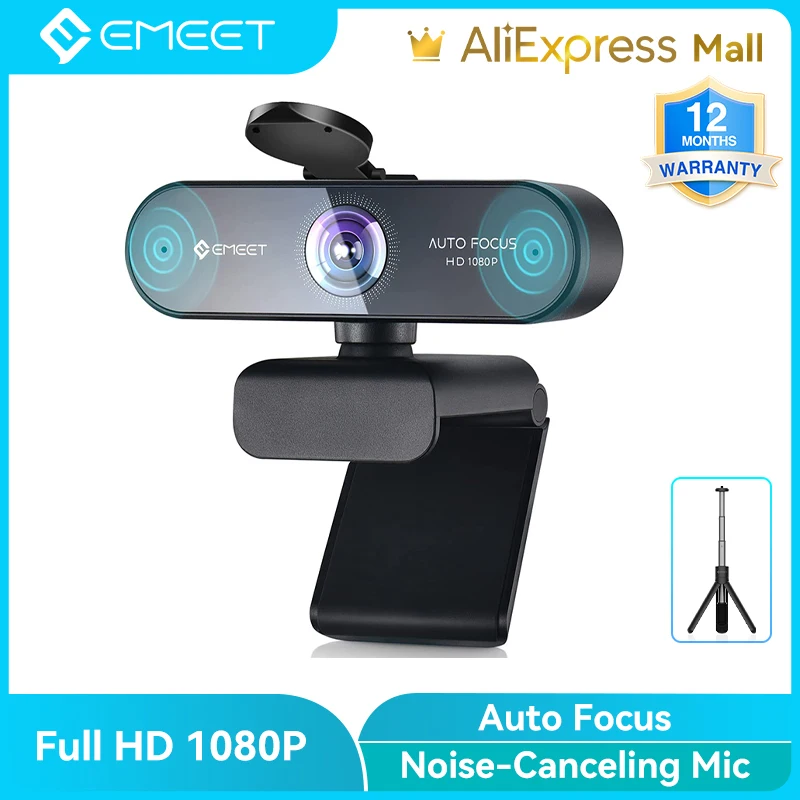

EMEET 60FPS Autofocus Streaming Webcam 1080P HD Web Camera with Microphone Mini Camera for Meeting/Live Online