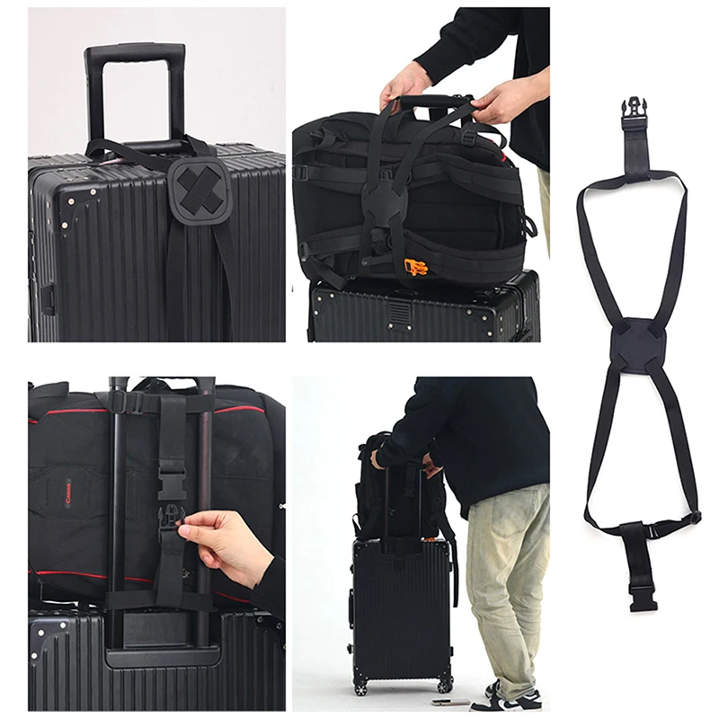 Elastic Telescopic Luggage Binding Belt Adjustable Travel Bag Fixed Belts Elastic Cord Cross Packing Belt Suitcase Binding Belts