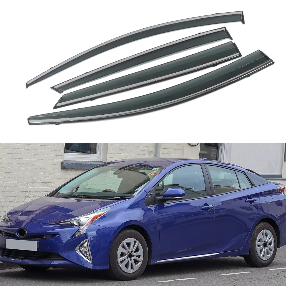 

For Toyota Prius (XW50) 2016-2021 Car Window Sun Rain Shade Visors Shield Shelter Protector Cover Frame Sticker Accessories