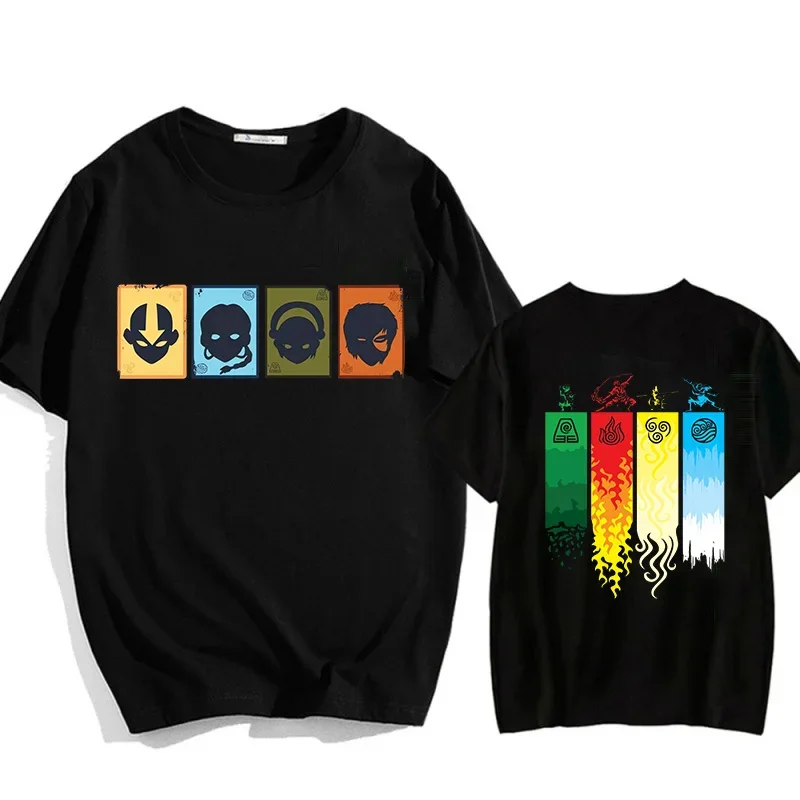 Винтажные футболки LE в стиле хип-хоп топы Повседневная футболка Appa Yip Аватар