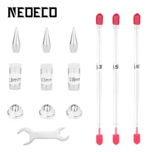 0.3mm, 0.5mm, 0.8mm Airbrush Compression Fit Nozzle Airbrush Needle Nozzle Cap Replacement Parts for Airbrush  Accessories