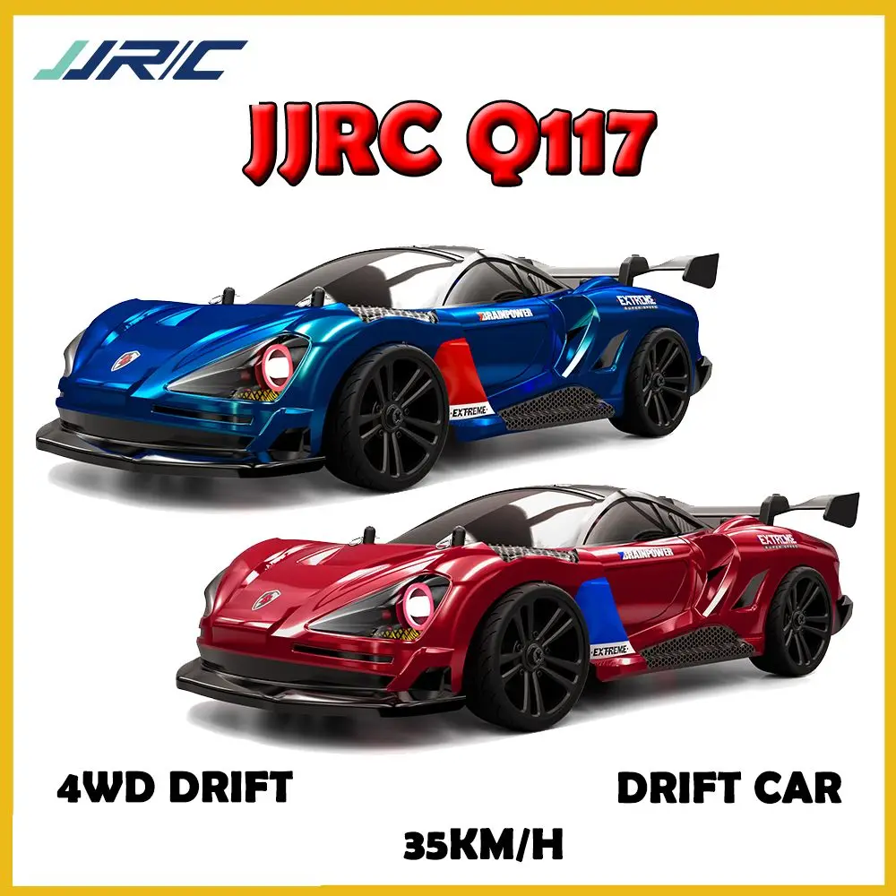 

JJRC RC Car Full Scale Four-Wheel Drive Flat Running Drift Car Q117 2.4G 35KM/H High Speed Car Remote Control Car Toys For Kids