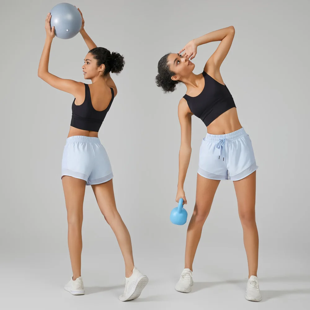 Шорты для йоги с высокой талией женщин коррекцией живота женские спортивные