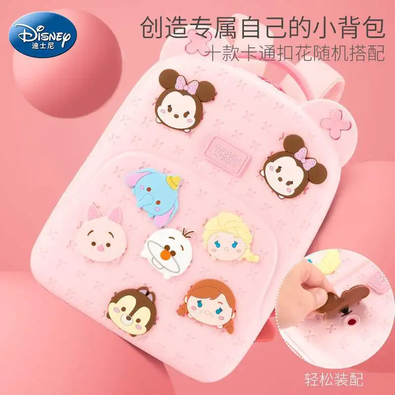 2022 Disney Children Backpack For Girls Boys DIY Primary School Student Shoulder Orthopedic Bag Large Capacity Kids Gift Mochila