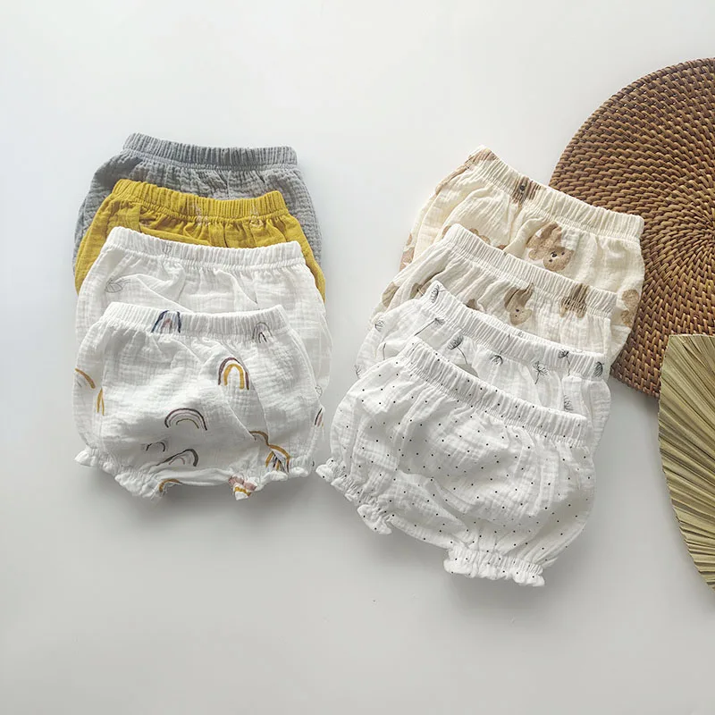 

Summer Kids Shorts Rainbow Print Cotton Toddler Baby Bread Shorts Pants Fashion Bloomers Pants for Newborn Baby