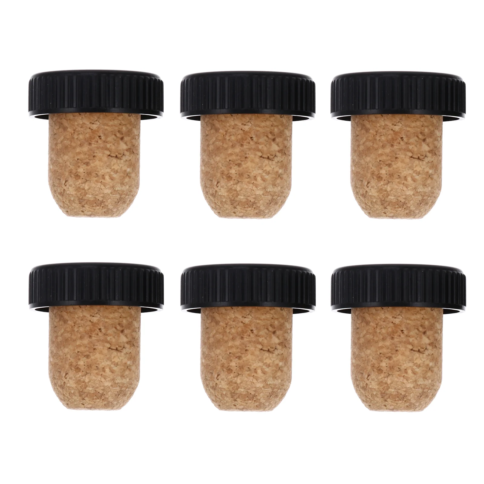 6 Pcs Cork Natural Corks Glass Bottles Lids Stopper Crafts Caps Stoppers Wooden