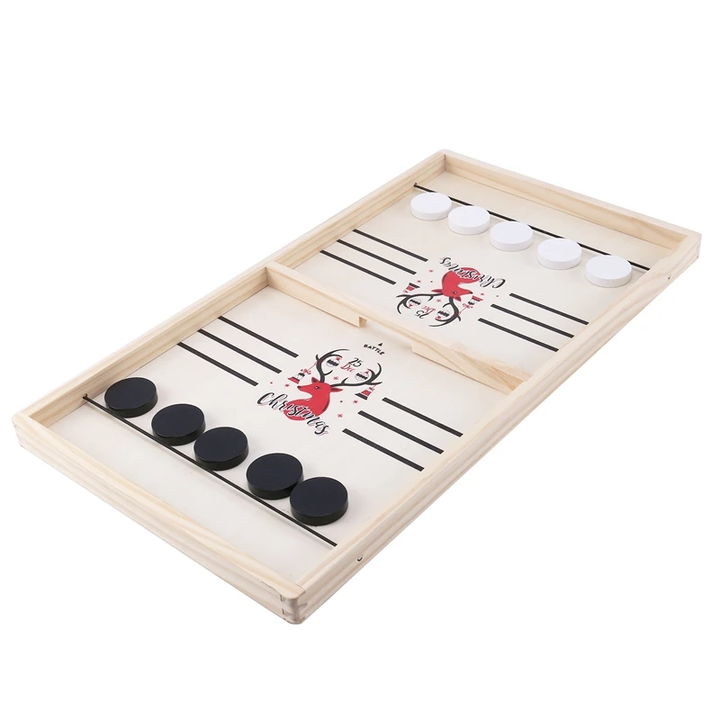 

Wood Tables Family Games,Fast Sling Puck Game Paced, For Adults Parent-Child Interactive Chess Toy Board
