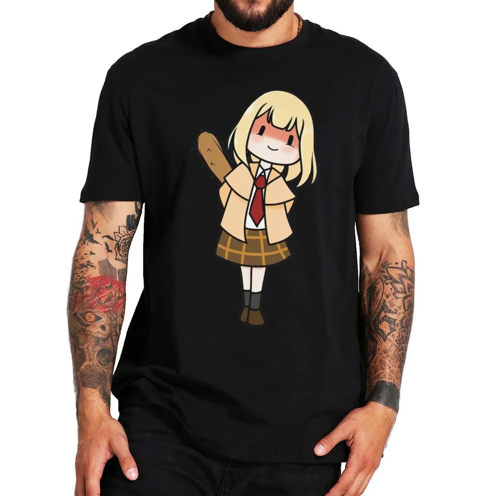 Smol Ame Essential T Shirt Amelia Watson Fans Art Game Anime  Tee Tops Summer 100% Cotton Soft Men T-shirt EU Size