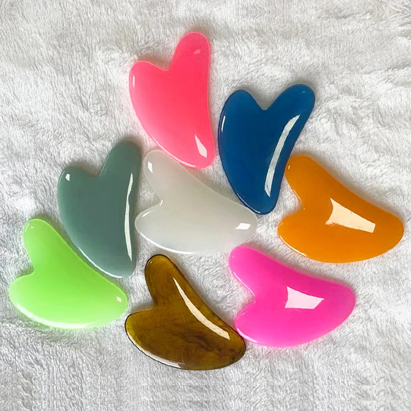 

Natural Resin Beeswax Gua Sha Board Face Massagers Acupuncture Guasha Scraping For Neck Back Body SPA Massage Tools Facial Care