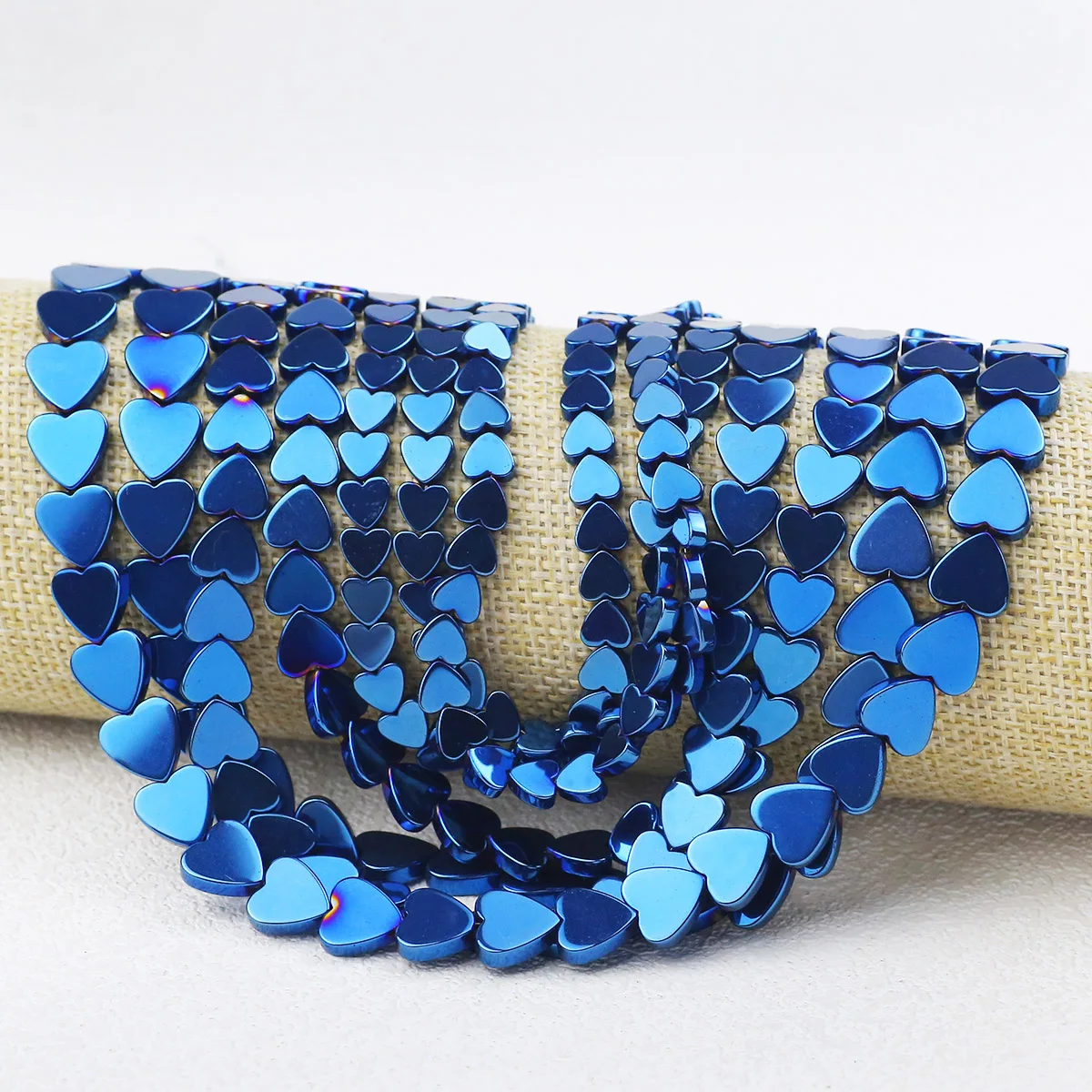 Синий персик сердце гематит вертикальное отверстие разделитель свободные