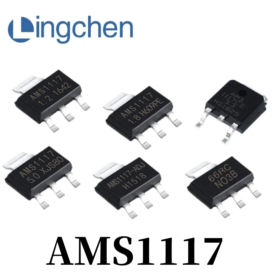 

5-10pcs/lot SPX/LM/AMS1117-3.3V 1.8 2.5 5.0 ADJ SOT-223/TO252 voltage regulator chip/LM1117MPX-3.3 (SOT-223)