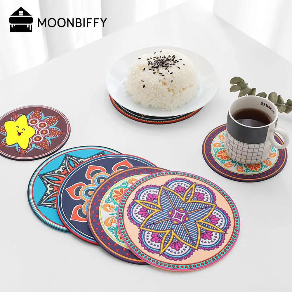 Силиконовые подставки для горячих кастрюль, кухонные круглые подставки ...