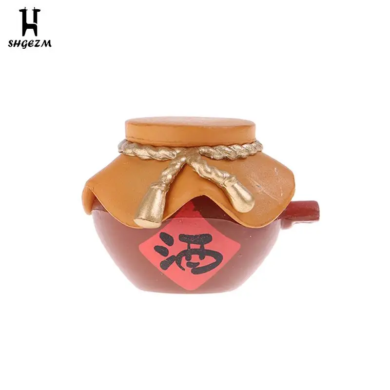 

1Pc Doll House Wine Jar Mini Chinese Wine Jar Traditional Wine Bottle Model Kitchen Garden Scene Decor Doll House Accessories