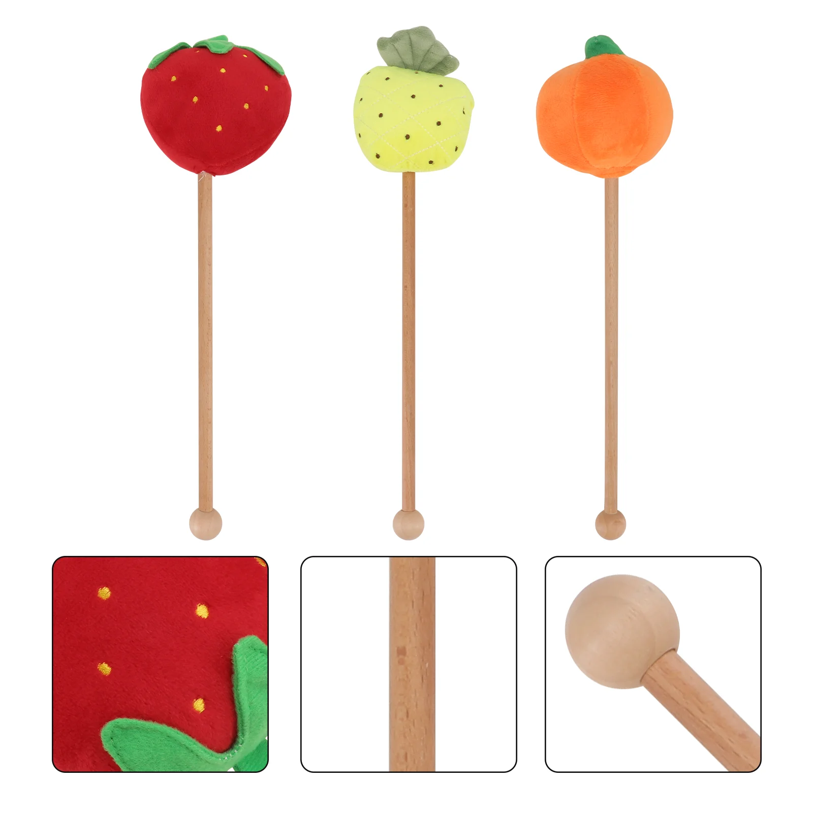

3Pcs Cartoon Massaging Bars Lovely Massagers Massaging Hammers Plush Hammers for Decor Children Home Adult