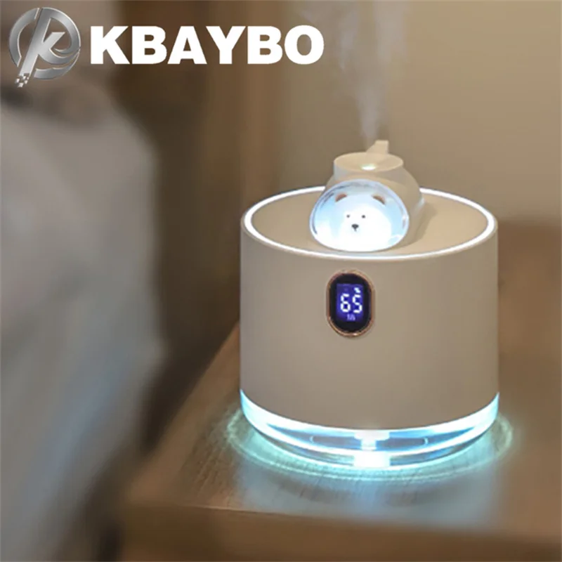 

KBAYBO 500 мл крутой туманообразователь Милая комната увлажнитель цифровой дисплей мощности диффузор эфирного масла с ночным светильник щение...