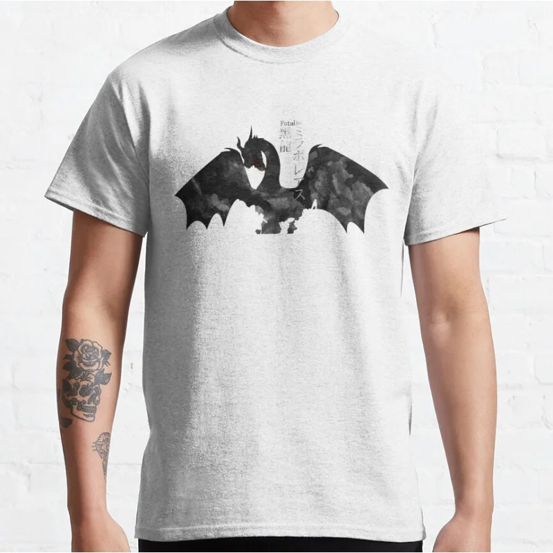 Fatalis винтажные футболки с рисунком Monster Hunter для видеоигр топы большого размера