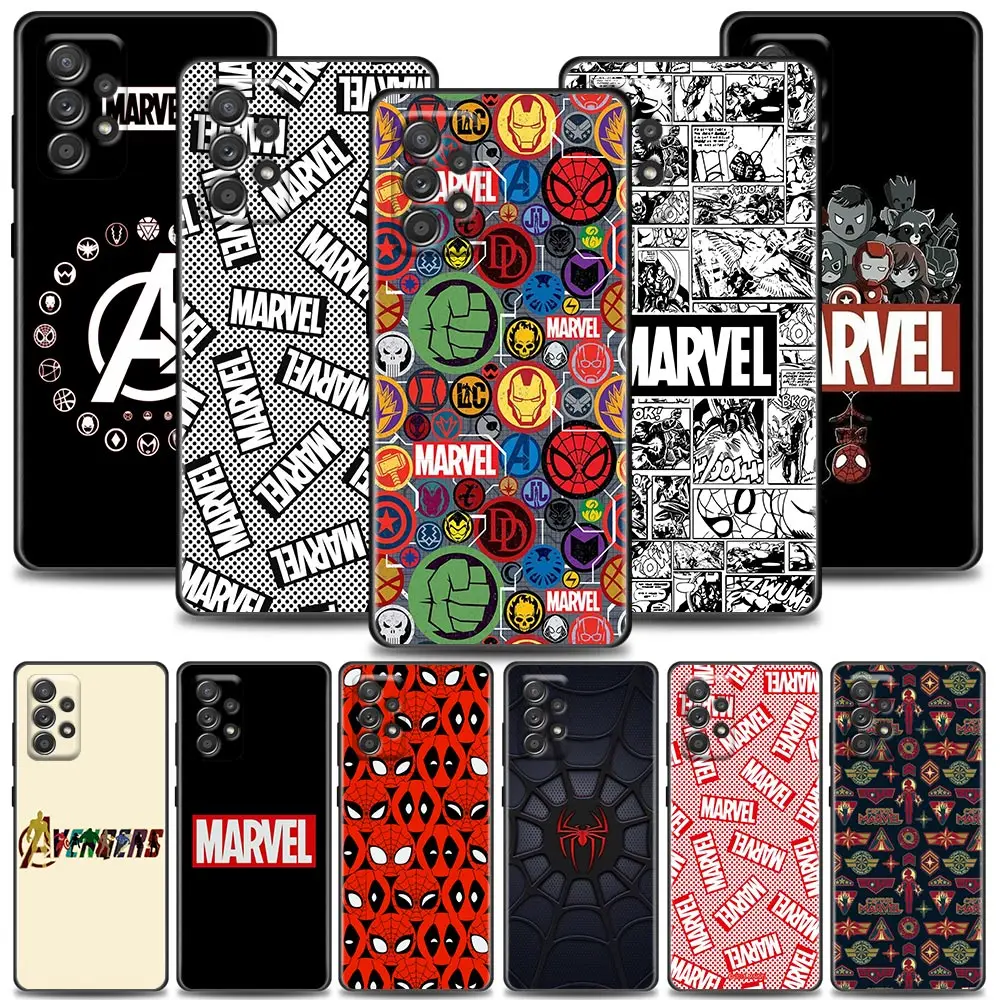 

Marvel Avengers Heros Logo Comics Phone Case For Samsung Galaxy A72 A52 A32 A02s A12 A42 A71 A51 A31 A21 A11 A01 A02 A03 Cover