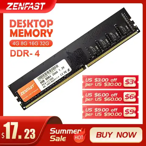 Оперативная память ZENFAST DDR4, ОЗУ для компьютера, 4 ГБ, 8 ГБ, 16 ГБ, 32 ГБ, ОЗУ для настольного компьютера, 2133, 2400, 2666 МГц, высокопроизводительная памя...