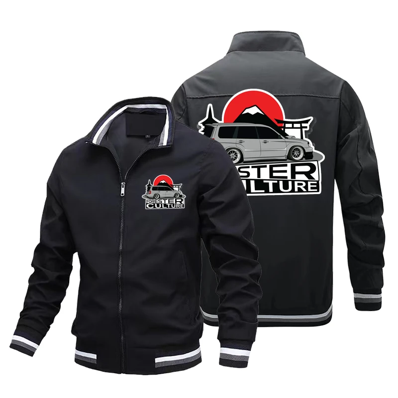 

Men's zipper windbreaker jacket, casual jacket with Forest cultural symbol, uniform, all-terrain, S-5XL, new 2022