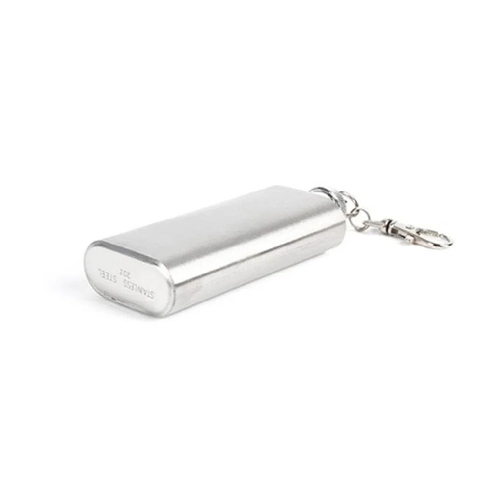 

1 Pc Drinking Flask Metal Pocket Flask Flagon Flask Vacuum Flat Lid Jug Flat Lid Jug With Keyring Square Hip Flask