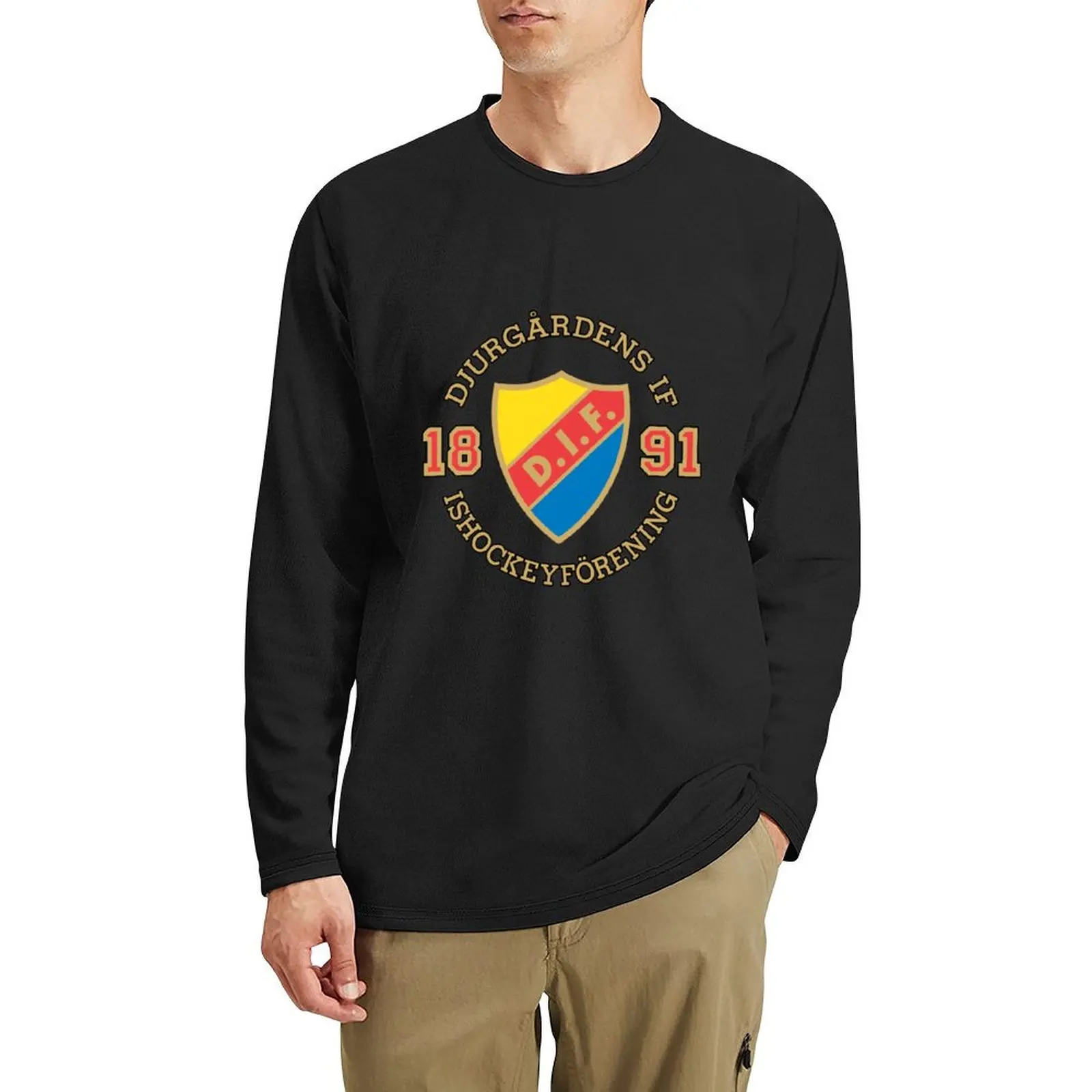 Djurg?rdens IF Hockey Long T-Shirt аниме одежда футболка для мальчика дизайнерская мужская