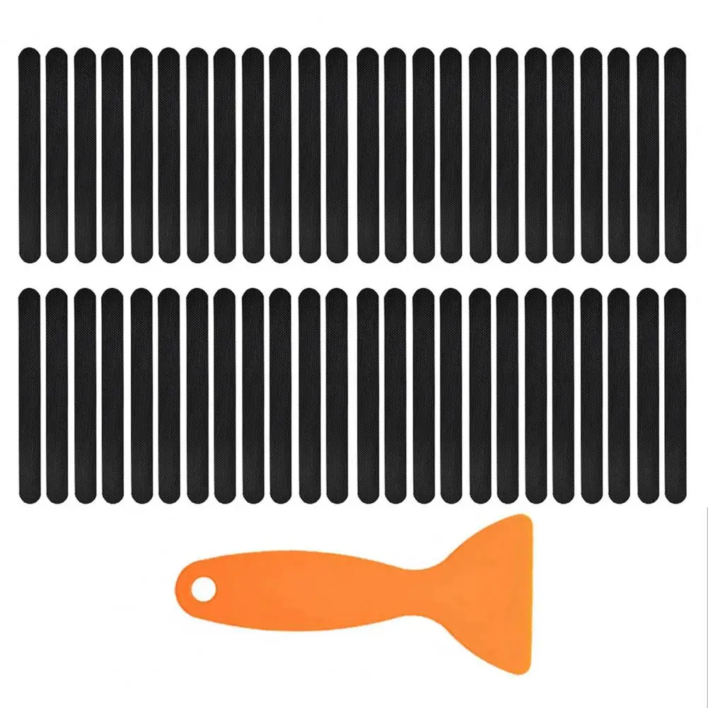 

1 компл. Нескользящая самоклеящаяся Водонепроницаемая Прозрачная защитная лента для душа в ванную комнату Нескользящая наклейка со скребком