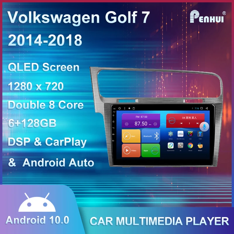 

Car DVD For Volkswagen Golf 7 (2014-2018) Car Radio Multimedia Video Player Navigation GPS Android 10.0 double din