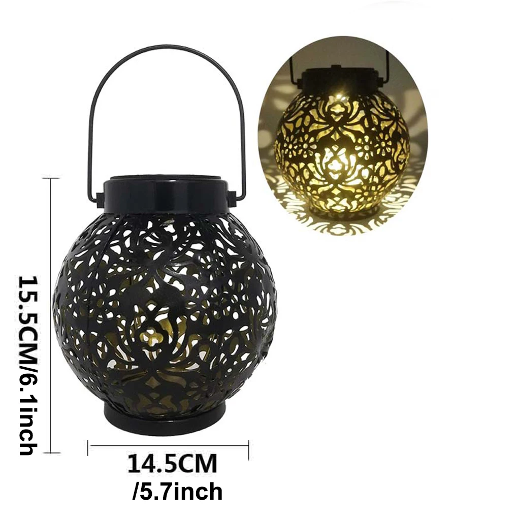 

Garden Light Solar Power Metal Frame Lantern Portable Landscape Decorative Lamp Outdoor Lighting Copper