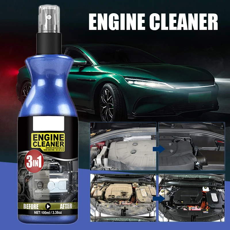 

1pc 100ml Automobile Engine Cleaner Auto Remove Deposits Degreaser Spray For Car Motorcycle Machine Engines Care Accessories